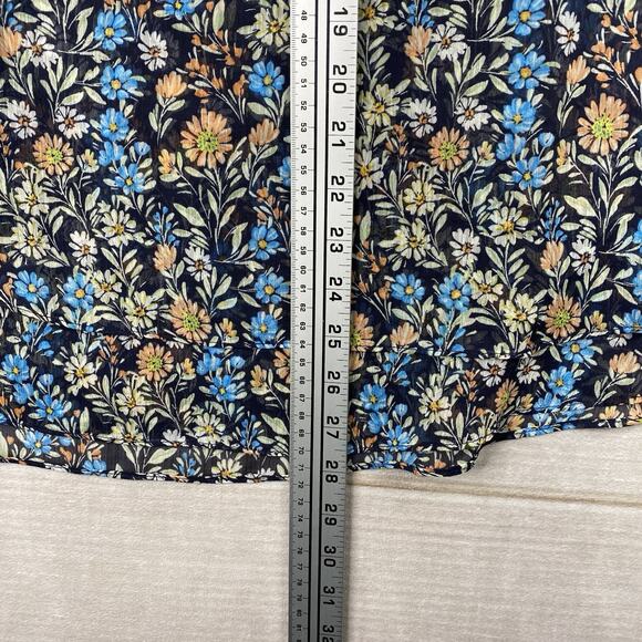 Christina B Top Womens XL Floral Print Sleeveless Layered Chiffon Boho Cottage - Picture 4 of 10